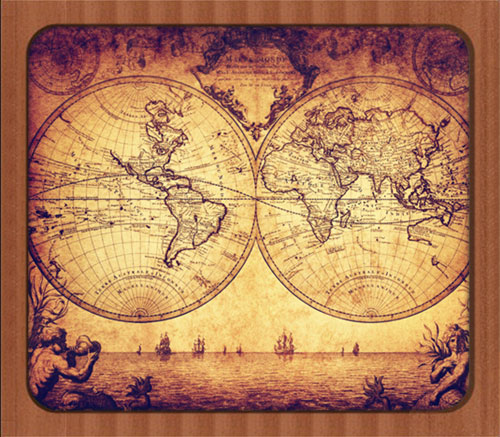 这是大家经常看到的世界航海图