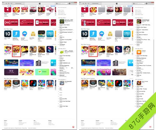 图3：App Store新加坡、香港首页推荐
