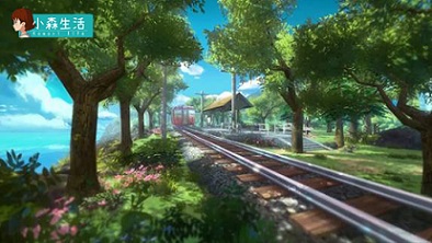 《小森生活》原画——海边列车