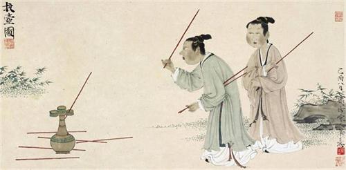 投壶是从先秦就已经存在的华夏传统礼仪和宴饮游戏，源于射礼