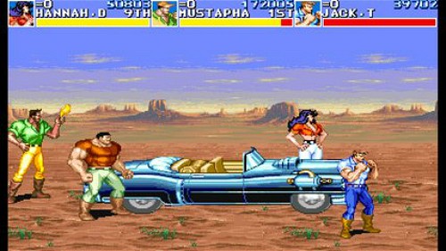 《恐龙快打》中首次出现了让玩家驾驶汽车，撞击敌人的玩法