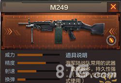 CF手游M249属性介绍