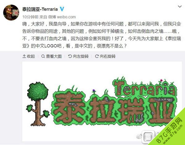 泰拉瑞亚中文logo公布